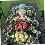 Wedding Arch Flowers, 30inch Artificial Peony Swag with Green Leaves, Peony Garland Arch Flowers, Wall Hanging Flower Wreath for Wedding Arch Home Decorations