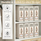 6 Pack Foldable Bed Sheets Set Organizers and Storage(King & Queen Size),Linen Fabric Closet Organizers with Window,Folding Bedding Storage Box for Bedsheets and Pillow Cube Organizer-Beige