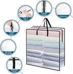 95L Under Bed Storage Bag, 2-Pack Under Bed Storage Containers, Clear Storage Bags for Clothes Quilt Pillow Wreath Blanket Storage or Closet Organizer Home Storage