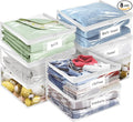 Plastic Storage Bags with Easy-Glide Zipper, Pack of 8, Durable Clear Vinyl Zippered Storage Bags for Clothes Sweaters Comforters Blankets Sheets Bedding (15.7 x 13.8 x 2.5 Inch)