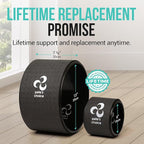 Extra Wide Yoga Wheel, Mini Yoga Wheel - Beginner Friendly Yoga Kit. More Comfortable, Stable and Safer Back Roller. Improve posture, better mobility. Ideal Home Exercise. Relieve Back Pain.