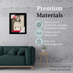Creative Picture Frames 12.5 x 16 Magazine Frame with Full-Strength Glass, Holds Up To A 1/4" Thick Media with Installed Hangers for Easy Mounting, 14x18 Black Frame with Black Mat