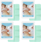 STRN Wax Melts, Baby Powder Scented Soy Wax Cubes 4 Pack, Long-Lasting Fragrance Scented Wax Cubes for Warmers, Home, SPA, Bedroom (4 x 1.25oz)