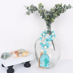 Meplait Wood Bead Garland, Coastal Tassel Garland with Seahorse Tag Beach Farmhouse Decor for Tiered Tray Table Centerpiece Wall Home Decoration