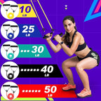 Leyndo 5 Pcs Exercise Resistance Bands with Handles Physical Resistance Tube Workout Bands with Door Anchor for Men Women Muscle Toning Strength Training