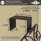 [Front Door WREATH HANGER] - Colonial Design | ADJUSTABLE Hook Length for Tall and Small Doors | PADDING to Prevent Damage like Scratch and Dents | Heavy Duty Cast Iron Metal Hangar - (Brown)