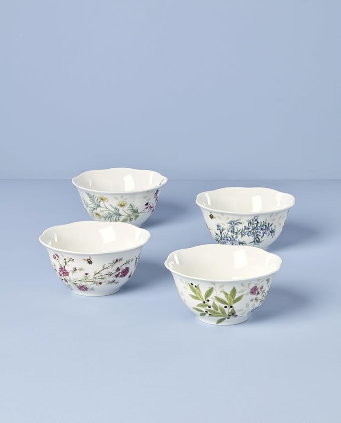 Lenox 897796 Butterfly Meadow Herbs Rice Bowls, Set Of 4