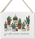 Lacosu Wall Pediments Garden Signs, Plant Gifts, Just One More Plant Signs Decor, 10x8 Inches