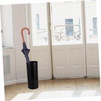 Happyyami Large Umbrella Holder Stand 13.76 Inch Plastic Umbrella Storage Rack for Entryway Home Office Hotel Rustic Design Drainage Hole Fits Canes and Walking Sticks