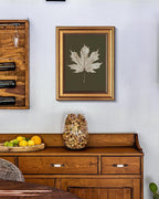 VIYYIEA Vintage Gold Framed Wall Art for Living Room, Maple Leaf Canvas Prints Home Decor, Oil Painting Picture, Bedroom Wall Decor Gifts for Friends or Family -【Maple Leaf Specimen】-(10L x 8W)