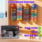 AXU 2 Pack Hat Organizer for Baseball Caps, Hat Rack for Wall (Rainbow)