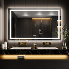 LOAAO 55"X40" LED Mirror for Bathroom, Lighted Bathroom Mirror with Lights, Anti-Fog, Dimmable, Memory Function, Clear Reflectionn