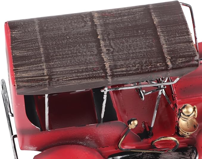 Dioche Vintage Car Model Miniature Decor Timeless Old Vintage Car Ornament for Home, Office, and Gifts Handcrafted Desktop Art Piece