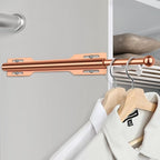 FIRJOY 12" Valet Rod for Closet Pull Out (2 Pack, Rose Gold)