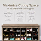 Prepac Elegant Black Shoe Storage Cabinet, Space-Saving Solution with Cubbies for 36 Pairs, 13"D x 23.5" W x 72.5" H