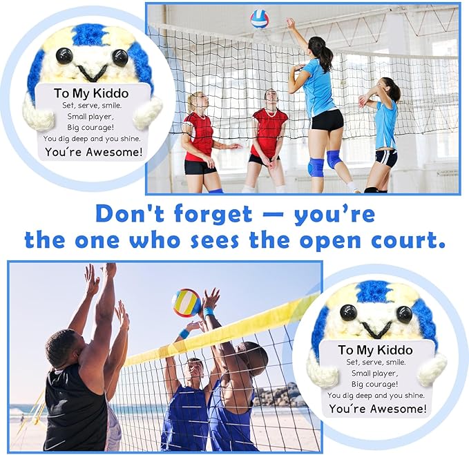 Handmade Collectible Volleyball - Gift for Teen Girls Teen Boys,Encouragement Gift for Young Players,Soft Sports Decor for Bedroom,Emotional Support for Volleyball Lovers