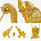 Elephant Statue For Home Decor.Gold Elephant Decor For Living Room,Office,Shelf,Table Centerpiece Decorations.Elephant Gifts for Women,Mom.Good Luck Elephant Figurines.Home Decor Living Room.(Gold)