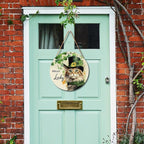 St. Patrick's Day Door Decoration for Home Cat Lucky Shamrock Wreath for Front Door Lucky Clover Cat Hanging Wall Sign Green Wreath Wooden Plaid Plaque for Porch Home Office Farmhouse 12"x12"