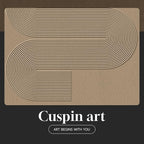 Framed Boho Neutral Abstract Wall Art, Set of 3 Modern Art Prints Paintings Artwork for Walls, Minimalist Black White Brown Geometric Pictures for Living Room, Dining Room, Bedroom Wall Decor 16x24 In
