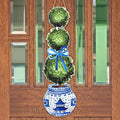 RattanView Large Size Chinoiserie Bonsai Door Hanger Rustic Topiary Wooden Sign Front Door Home Wreath Ornament for Farmhouse Indoor Outdoor Yard Porch Welcome Decor(Fresh,31.5 x 9.65 in)