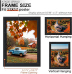 KTKDE 11x17 Picture Frame Set of 3,Black Wooden frames, Vertical & Horizontal Wall Hanging for Wall Display,Studio Gallery Photo Frame for Photos, Posters & Art Prints