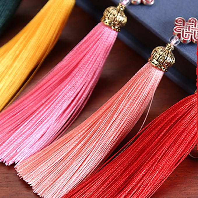 Chinese Knot Tassels Pendant Handmade Polyester Tassels Chinese Tassels Great for Home Decors and Festival Ornament