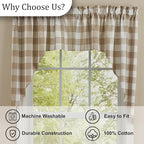 Park Designs Buffalo Check Natural Swag 72" x 36"