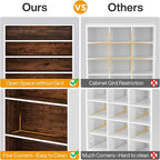 Tribesigns Tall Shoe Cabinet, 9 Tiers 40-45 Pairs Heavy Duty Wood Freestanding Shoe Storage Cabinet, 70.8'' Tall Shoe Cabinet with Open Storage for Entryway (1, White/Brown)