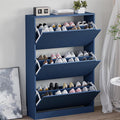 Shoe Cabinet with 3 Flip Drawers, Hidden Wood Shoe Cabinet,Freestanding Shoe Storage Cabinet for Entryway Hallway. 47.2" H*31.5" W*9.45" D