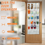 Over the Door 24 Pocket Hanging Shoe Organizer, Space Saving Hanging Storage Holder, Gray, (56" X 22.5")