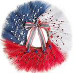 TEMPUS 30 Inch Patriotic Wreath for Front Door, Artificial Pampas Grass Reeds Wreath with Red White Blue Berries and Metal Stars, 4th of July Memorial Day Decor