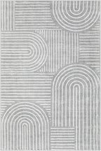 Lahome Abstract Area Rug 6x9, Soft Washable Rug for Living Room Ultra-Thin Non Slip Bedroom Rug, Modern Grey Throw Carpet for Dining Room Office(6'x9',Gray)