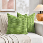 Fancy Homi 4 Packs Decorative Throw Pillow Covers for Living Room Couch Bed, Modern Farmhouse Boho Home Décor Accent Cushion Case, 16" x 16", Lime Green