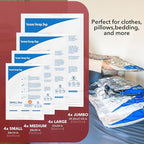 16 Pack Vacuum Storage Bags with Electric Air Pump,4 jumbo, 4 large, 4 midium, 4 small bags