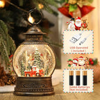 Red Truck Christmas Snow Globes, Light Up Musical Snow Globe Christmas Decorations, 6H Timer, USB/Battery Operated, Red Truck Indoor Home Décor