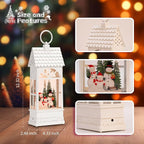 Extra Large Christmas Snow Globes, 12.4" Snowman Electric Light up Snow Globe Christmas, 8 Festive Songs 6 Hrs Timer Dual Power, White Musical Snowglobes Christmas Decorations Indoor Xmas Snowglobe