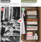 X-cosrack Closet Hanging Organizer Shelves - 5 Tier Wardrobe Organizers and Storage Bin, Hanging Organizer Shelves, Clothes Shelf with Adjustable Dividers for Bedroom Closet Sweater Shoes Handbag