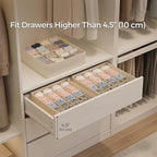Beige 24 Grid 3 Pack Foldable Underwear Sock Storage Organizer, Non-Woven Fabric Closet Drawer Divider Bins for Socks, Ties, Baby Clothes, Dresser & Wardrobe Organization Boxes (Beige 3 Pack)