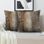 Taupe Throw Pillow Cover Pack of 2, Abstract Art Gallery Modern Decorative Cushion Cover for Bedroom Sofa Living Room(16 x 16 Inch,Taupe)