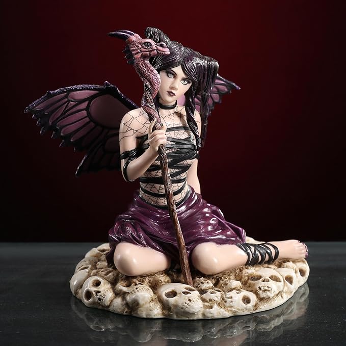 Veronese Design 5 7/8 Inch Darkling Gothic Butterfly Fairy by Selina Fenech Resin Collectible Figurine Sculpture