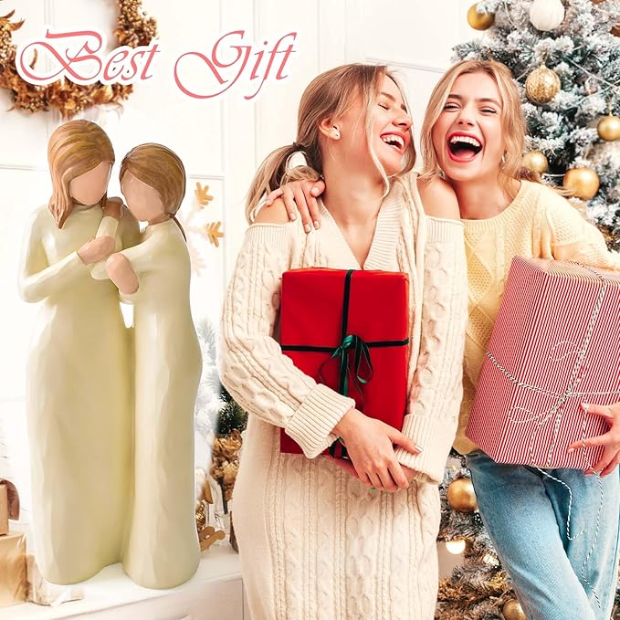 Sister Gifts for Women, Best Friend Sisters Birthday Gift, Unique Resin Sister Figurines Gifts for Sisters from Sister, Mother and Daughter or Friendships