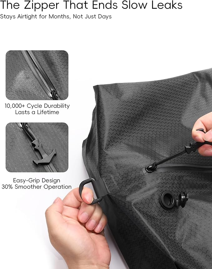 Travel Vacuum Bags with Wireless Pump, Reusable Vacuum Compression Bags for Suitcase, Space Saver for Luggage, Airtight & Waterproof, Perfect for Frequent Travelers & Business Trips (2-Pack)