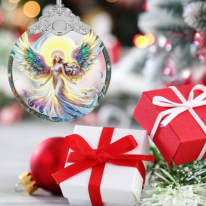 Jocidea Stained Glass Hanging Decor - Christmas Tree Ornaments - Gifts for Women, Mom
