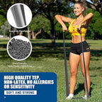 HPYGN 3 Levels Non-Latex Exercise Bands for Physical Therapy & Yoga, Professional Resistance Bands Set for Working Out, Strength Training, Pilates & Rehab, TPE Elastic Stretch Bands for Seniors, Women