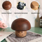 BinkeGG Play (Love Me Tender) Walnut Mushroom Shaped Clockwork Music Box with Sankyo Musical Movement (65 Tunes Option)