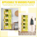 Windyun 40 Over the Door Shoe Organizer Large Mesh Pocket Hanging Shoe Rack for Closet Yellow Nonslip Behind Door Storage Holder Back to School Organizer for Dorm Room College Classroom Storage