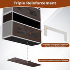 2 Packs 5-Tier Over the Door Storage Organizer with 10 Side Mesh Pockets, 48 lbs Load Capacity, 3 Hooks Design, Hanging Organizer with Clear Windows for Bathroom, Bedroom, Nursery, Kitchen-Brown