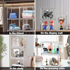 X-Large Acrylic Display Case Size 14 Sneaker Shoe Box with Magnetic Lid, Stackable Purse Organizer Handbag Storage Clear Figure Case Large Collectibles Showcase, Protection Organizer, 1 Pack