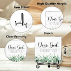 Modern Farmhouse Decor, Home Decor For Living Room, Boho Chic Aesthetic Shelf Decorations, Eucalyptus Christian God Acrylic Sign, Farmhouse Entryway Tv Stand Fireplace Coffee Table Decoration (12)