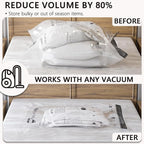 Vacuum Storage Bags, Compression Packing Space Saver Seal Bags for Clothing Bedding Comforters Blankets Pillows, 14 Jumbo